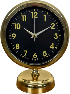ForWhat Büro Ev Ofis Hediyesi Için 25X20CM Golden Metal Klas Masa Saati