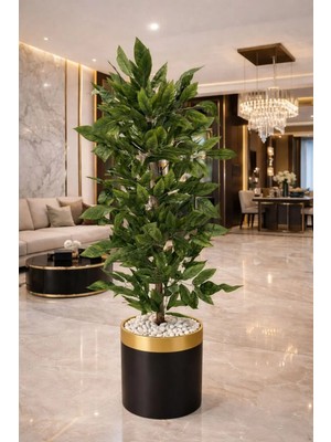Altun Çiçekcilik Yapay Ceviz Ağacı 150 cm Lux Metal Saksı Dahil