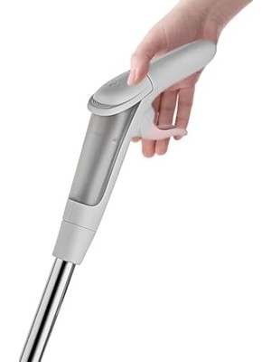 Yeni Nesil Mandallı Sprey Mop - Dahili Su Hazneli, Tüm Bezlerle Uyumlu Kompakt Mikrofiber Temizlik Seti