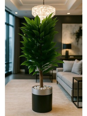 Altun Çiçekcilik Yapay Ceviz Ağacı 150 cm Lux Metal Saksı Dahil