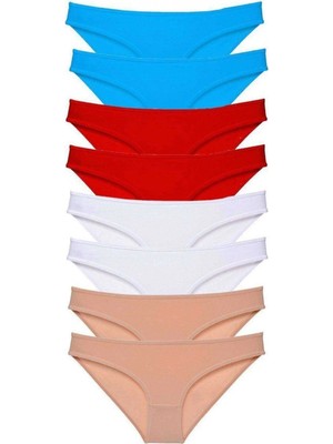 MiraLive 8 Adet Süper Eko Set Likralı Kadın Slip Külot 529