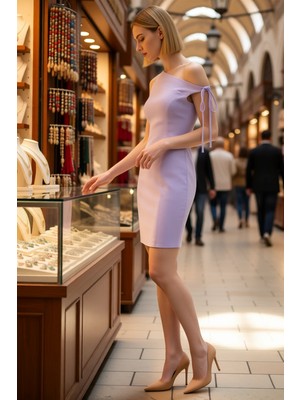 Benerly Kadın Asimetrik Yaka Kolsuz Mini Bodycon Esnek Dokuma Elbise Astarlı Günlük Rahat Modern Şık Zarif