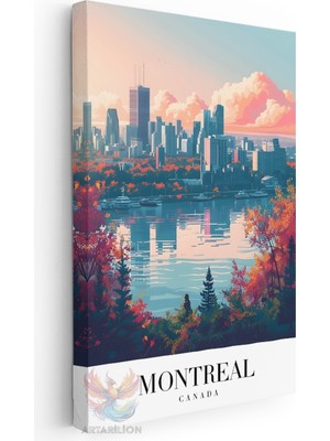 Artarilion Kanvas Tablo Kanvas Montreal Kanada Oturma Odası Salon Ofis Tablosu Ev Dekorasyonu