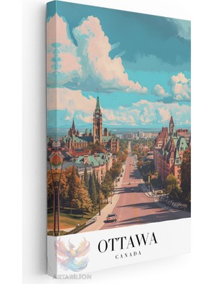 Artarilion Kanvas Tablo Kanvas Ottawa Kanada Oturma Odası Salon Ofis Tablosu Ev Dekorasyonu