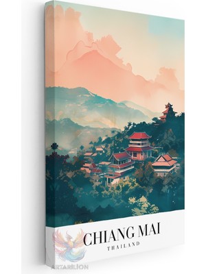 Artarilion Kanvas Tablo Kanvas Chiang Mai Tayland Oturma Odası Salon Ofis Tablosu Ev Dekorasyonu