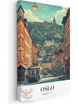 Artarilion Kanvas Tablo Kanvas Oslo Norvec Oturma Odası Salon Ofis Tablosu Ev Dekorasyonu