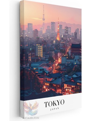 Artarilion Kanvas Tablo Kanvas Tokyo Japonya Oturma Odası Salon Ofis Tablosu Ev Dekorasyonu