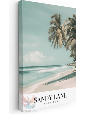 Artarilion Kanvas Tablo Kanvas Sandy Lane Barbados Oturma Odası Salon Ofis Tablosu Ev Dekorasyonu