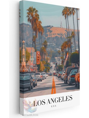 Artarilion Kanvas Tablo Kanvas Los Angeles Usa Oturma Odası Salon Ofis Tablosu Ev Dekorasyonu