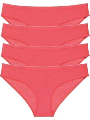 MiraLive 4 Adet Süper Eko Set Likralı Kadın Slip Külot Fuşya