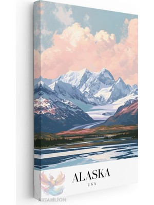 Artarilion Kanvas Tablo Kanvas Alaska Usa Oturma Odası Salon Ofis Tablosu Ev Dekorasyonu