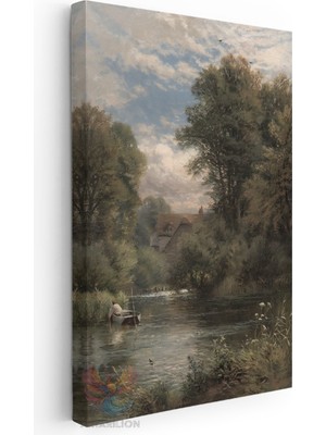 Artarilion Kanvas Tablo Kanvas Alfred Augustus Glendening Oturma Odası Salon Ofis Tablosu Ev Dekorasyonu