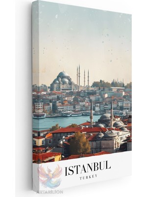 Artarilion Kanvas Tablo Kanvas Istanbul Turkiye Oturma Odası Salon Ofis Tablosu Ev Dekorasyonu