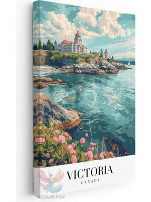 Artarilion Kanvas Tablo Kanvas Victoria Kanada Oturma Odası Salon Ofis Tablosu Ev Dekorasyonu