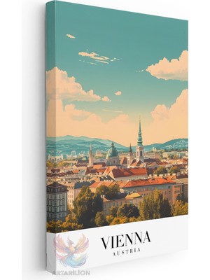 Artarilion Kanvas Tablo Kanvas Viyana Avusturya Oturma Odası Salon Ofis Tablosu Ev Dekorasyonu