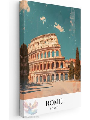 Artarilion Kanvas Tablo Kanvas Roma Italya Oturma Odası Salon Ofis Tablosu Ev Dekorasyonu