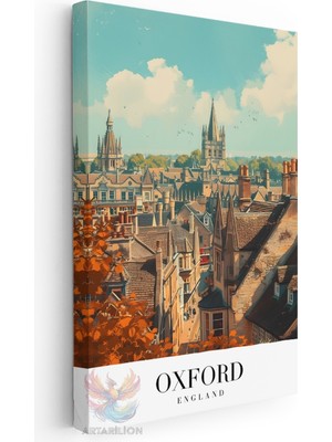 Artarilion Kanvas Tablo Kanvas Oxford Ingiltere Oturma Odası Salon Ofis Tablosu Ev Dekorasyonu