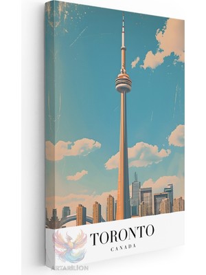 Artarilion Kanvas Tablo Kanvas Toronto Kanada Oturma Odası Salon Ofis Tablosu Ev Dekorasyonu