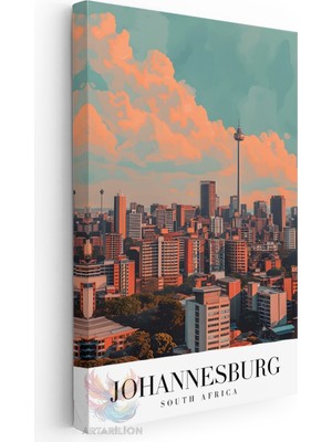Artarilion Kanvas Tablo Kanvas Johannesburg Guney Afrika Oturma Odası Salon Ofis Tablosu Ev Dekorasyonu