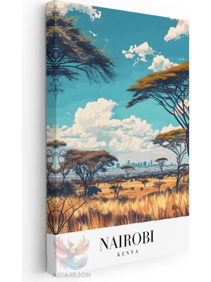 Artarilion Kanvas Tablo Kanvas Nairobi Kenya Oturma Odası Salon Ofis Tablosu Ev Dekorasyonu