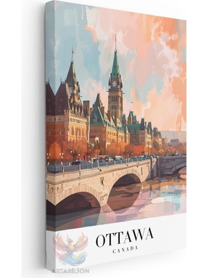 Artarilion Kanvas Tablo Kanvas Ottawa Kanada 2 Oturma Odası Salon Ofis Tablosu Ev Dekorasyonu