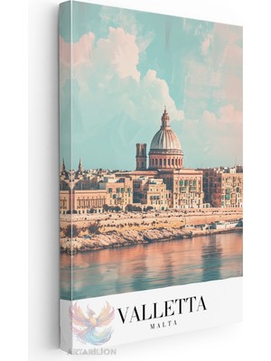 Artarilion Kanvas Tablo Kanvas Valletta Malta Oturma Odası Salon Ofis Tablosu Ev Dekorasyonu