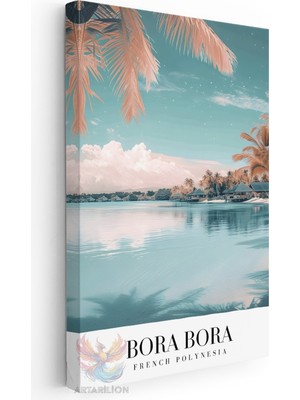 Artarilion Kanvas Tablo Kanvas Bora Bora Adalari Oturma Odası Salon Ofis Tablosu Ev Dekorasyonu