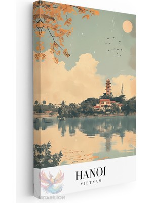 Artarilion Kanvas Tablo Kanvas Hanoi Vietnam Oturma Odası Salon Ofis Tablosu Ev Dekorasyonu