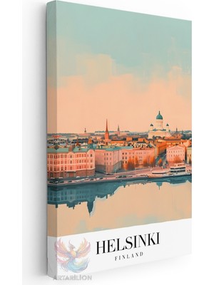 Artarilion Kanvas Tablo Kanvas Helsinki Finlandiya Oturma Odası Salon Ofis Tablosu Ev Dekorasyonu