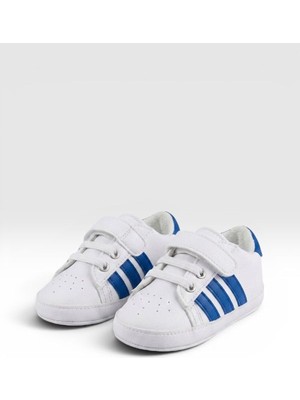 Che Sara Bebek Ilk Adım Spor Ayakkabı Ortopedik Tabanlı Cırt Cırtlı Rahat Kalıp Günlük Sneaker Beyaz Bebek Ayakkabısı