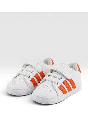 Che Sara Bebek Ilk Adım Spor Ayakkabı Ortopedik Tabanlı Cırt Cırtlı Rahat Kalıp Günlük Sneaker Beyaz Bebek Ayakkabısı