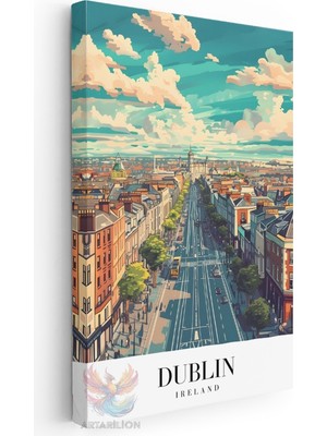 Artarilion Kanvas Tablo Kanvas Dublin Irlanda Oturma Odası Salon Ofis Tablosu Ev Dekorasyonu