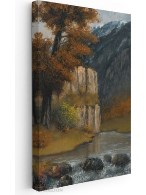 Artarilion Kanvas Tablo Kanvas Gustave Courbet Ornans Yakınlarında Manzara Oturma Odası Salon Ofis Tablosu