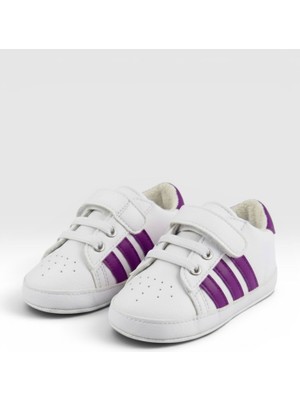 Che Sara Bebek Ilk Adım Spor Ayakkabı Ortopedik Tabanlı Cırt Cırtlı Rahat Kalıp Günlük Sneaker Beyaz Bebek Ayakkabısı