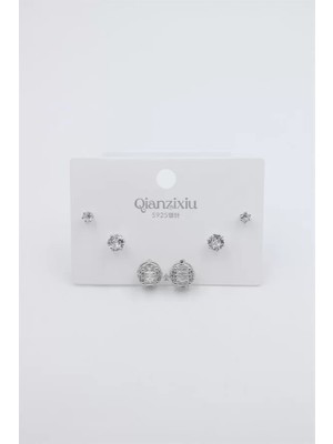Royaleks Çoklu Set Küpe - Gümüş