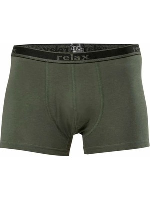 Royaleks Relax Pamuklu Esnek Erkek Boxer Haki - 1268A