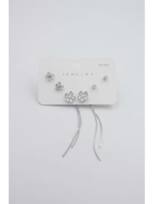 Royaleks Çoklu Set Küpe - Gümüş