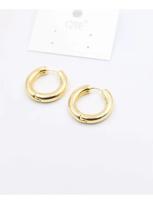 Royaleks Metal Halka Küpe 2cm - Altın