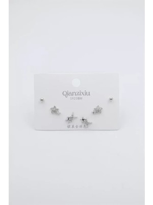 Royaleks Çoklu Set Küpe - Gümüş