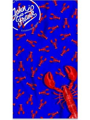 John Frank Unisex Plaj Havlusu JFSS23TW13-LOBSTER