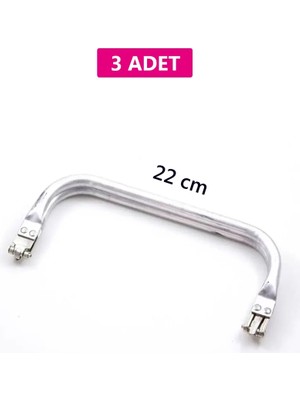 Hace Bazaar Gizli Metal Çanta Bursu – 3 Adet - 22 cm - Metal Çanta Aparatı Çanta Aksesuarı