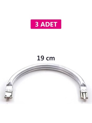 Hace Bazaar Gizli Metal Oval Çanta Bursu – 3 Adet - 19 cm - Metal Çanta Aparatı Çanta Aksesuarı