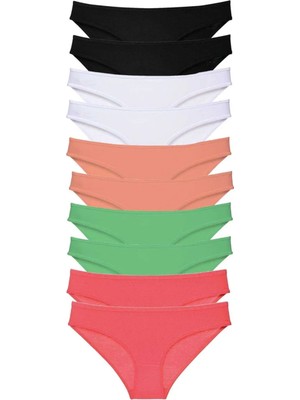 Hace Bazaar 10 Adet Süper Eko Set Likralı Kadın Slip Külot 504
