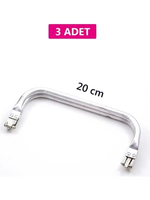 Royaleks Gizli Metal Çanta Bursu – 3 Adet - 20 cm - Metal Çanta Aparatı Çanta Aksesuarı