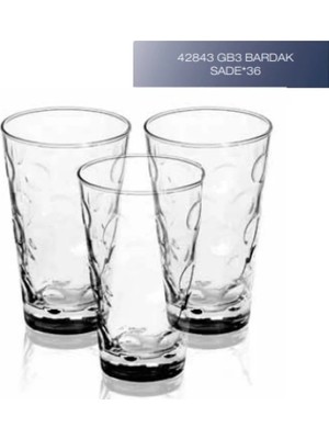 Royaleks Group Sigma Bardak 42843 3'lü Sade -SGM09078 42843
