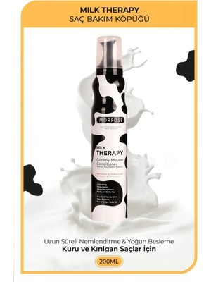 Royaleks Milk Therapy Kremsi Saç Bakım Köpük 200 ml - Besleyici Koruyucu - Mrfs