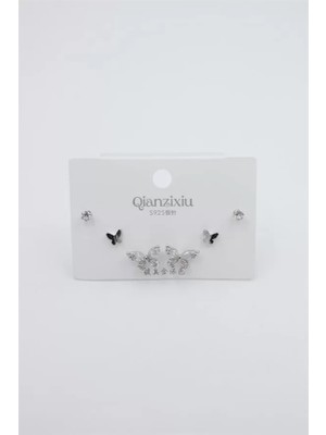 Royaleks Çoklu Set Küpe - Gümüş