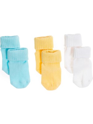 Hellobaby Erkek Bebek 3lü Kıvrık Çorap