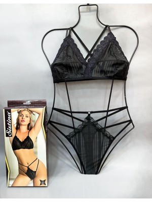 Melonika Siyah Bralet Sütyen Takım - B863