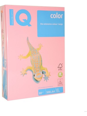 Mondi IQ A4 80 gr. Renkli Fotokopi Kağıdı 500'lü Paket Açık Pembe